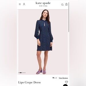♠️Kate Spade Lips Crepe Dress